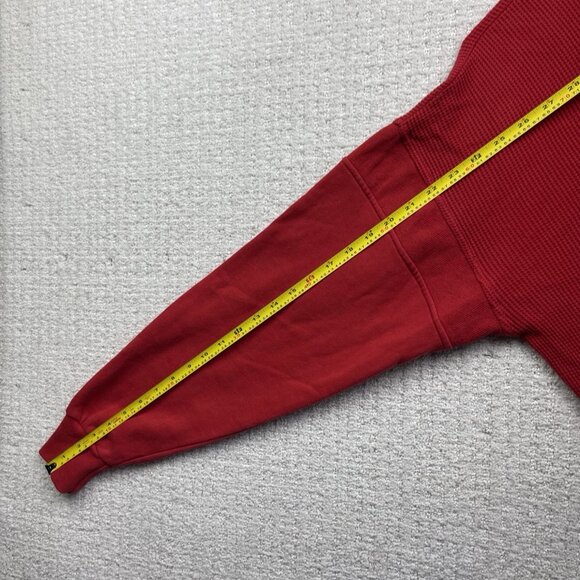 Vintage Yves Saint Laurent Menswear Waffle Knit Button Up Jacket Sz L Fire Red - Picture 9 of 14